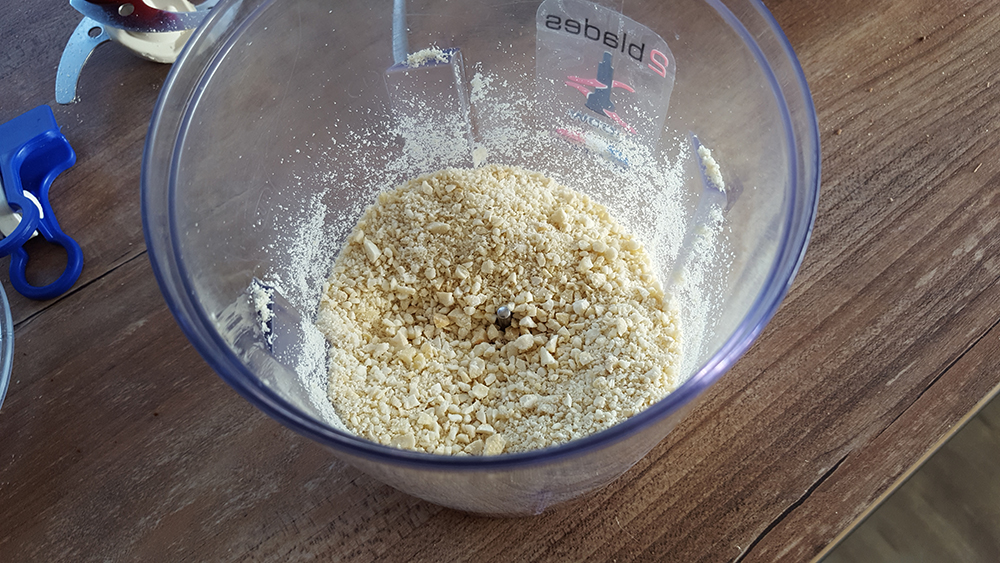 Zerkleinerte Cashewnüsse