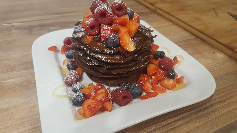 „Gesunde“ Schokoladen Pancakes