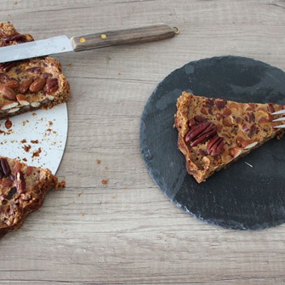 Pekannuss-Mandel-Pie mit Keksboden